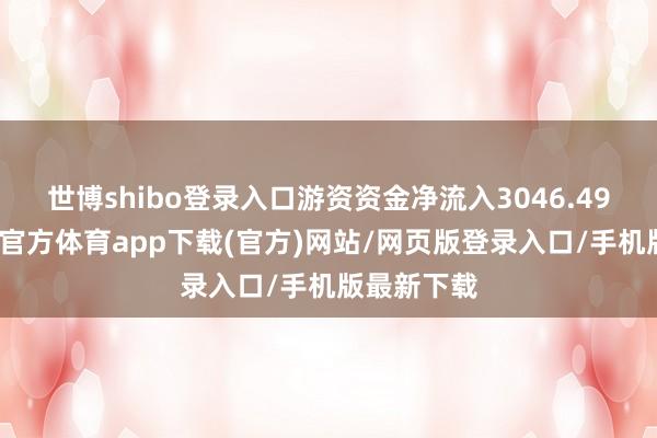 世博shibo登录入口游资资金净流入3046.49万元-世博官方体育app下载(官方)网站/网页版登录入口/手机版最新下载