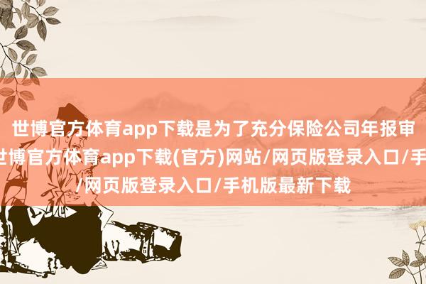 世博官方体育app下载是为了充分保险公司年报审计使命安排-世博官方体育app下载(官方)网站/网页版登录入口/手机版最新下载