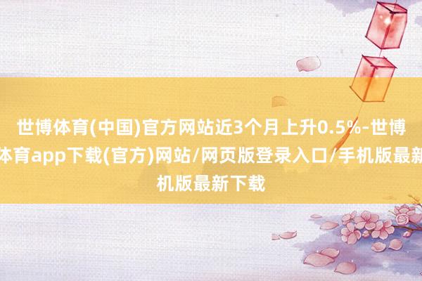 世博体育(中国)官方网站近3个月上升0.5%-世博官方体育app下载(官方)网站/网页版登录入口/手机版最新下载