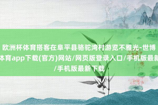 欧洲杯体育搭客在阜平县骆驼湾村游览不雅光-世博官方体育app下载(官方)网站/网页版登录入口/手机版最新下载